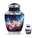 Nebula Galaxy Theme Large Urn With 1 Keepsake Urn