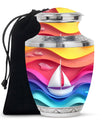 Sail Boat Theme Large Urn 10 Inch