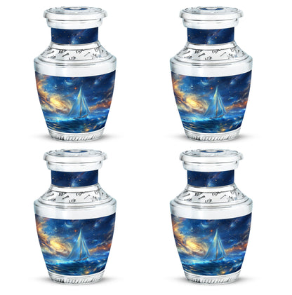 Sail Boat Theme 3 Inch Keepsake Pack of 4
