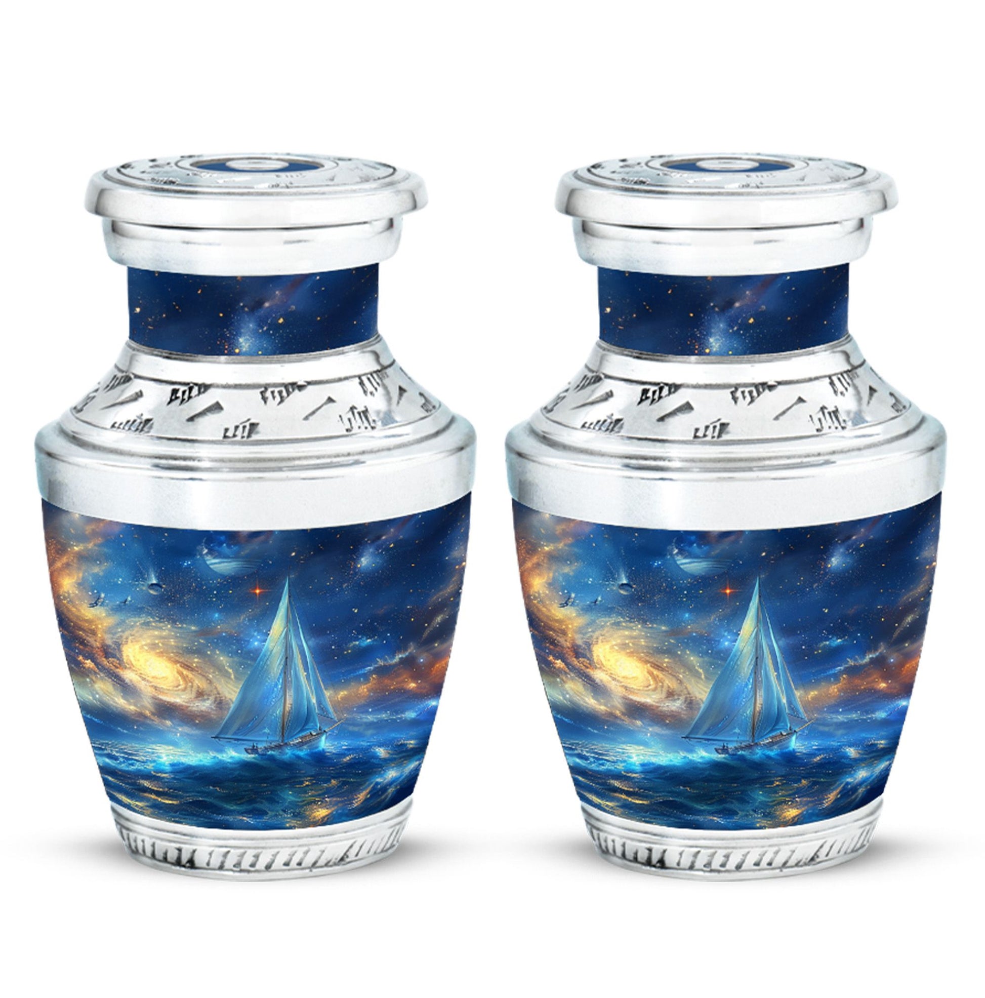 Sail Boat Theme 3 Inch Keepsake Pack of 2