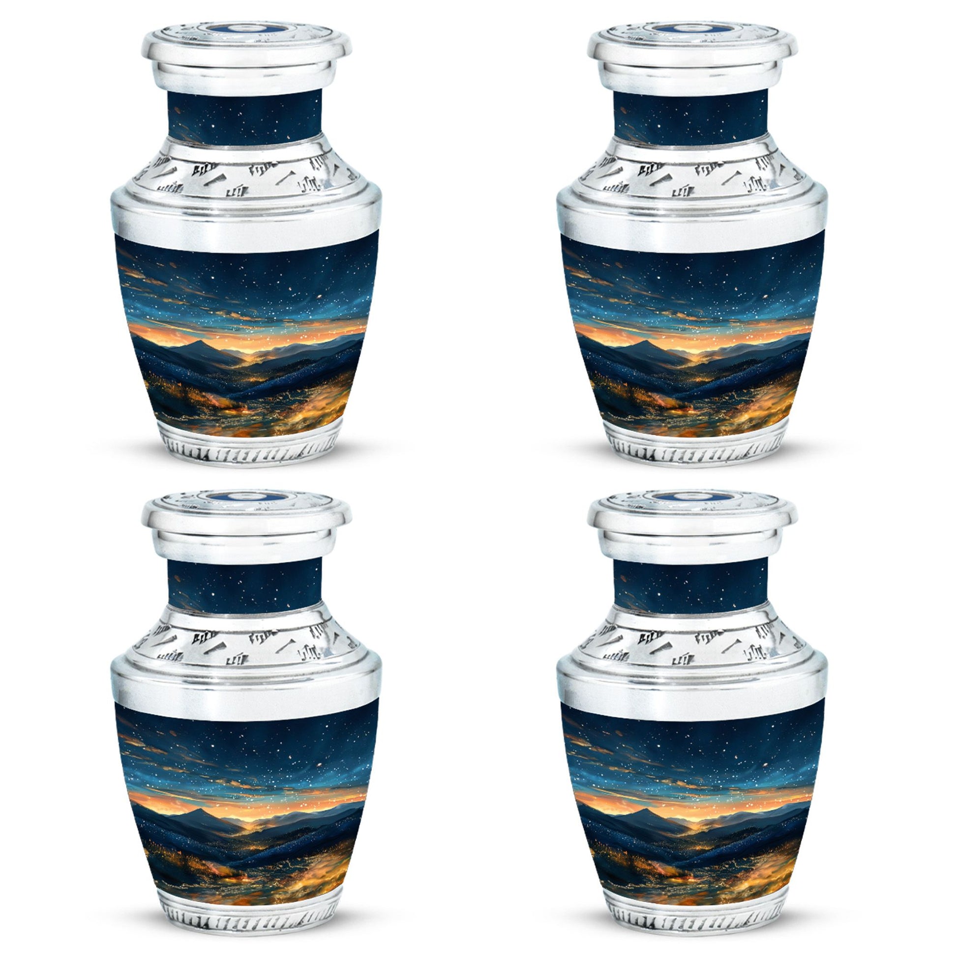 Starry Night Theme 3 Inch Keepsake Pack of 4