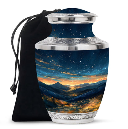 Starry Night Theme Large Urn 10 Inch