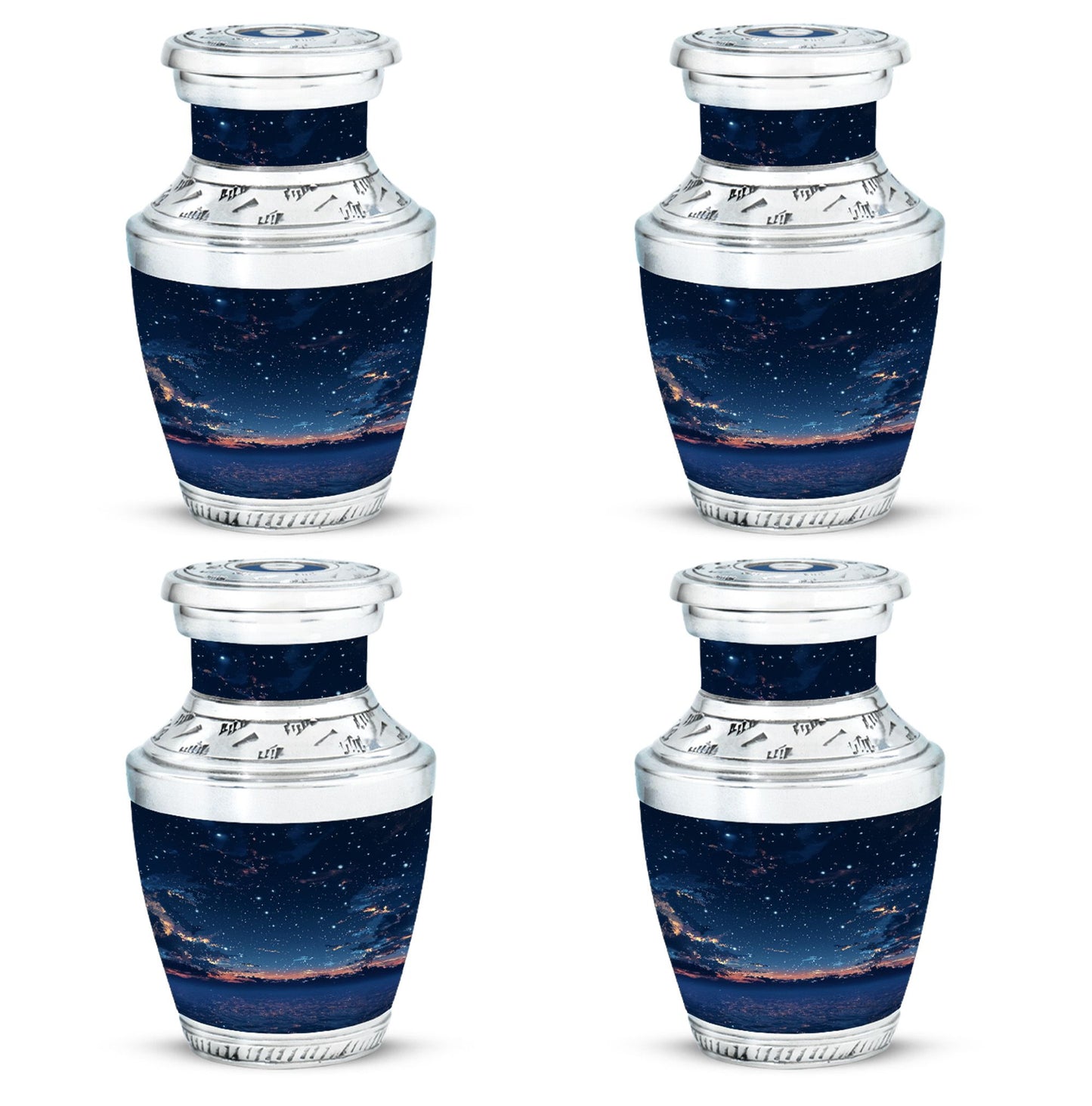 Starry Night Theme 3 Inch Keepsake Pack of 4