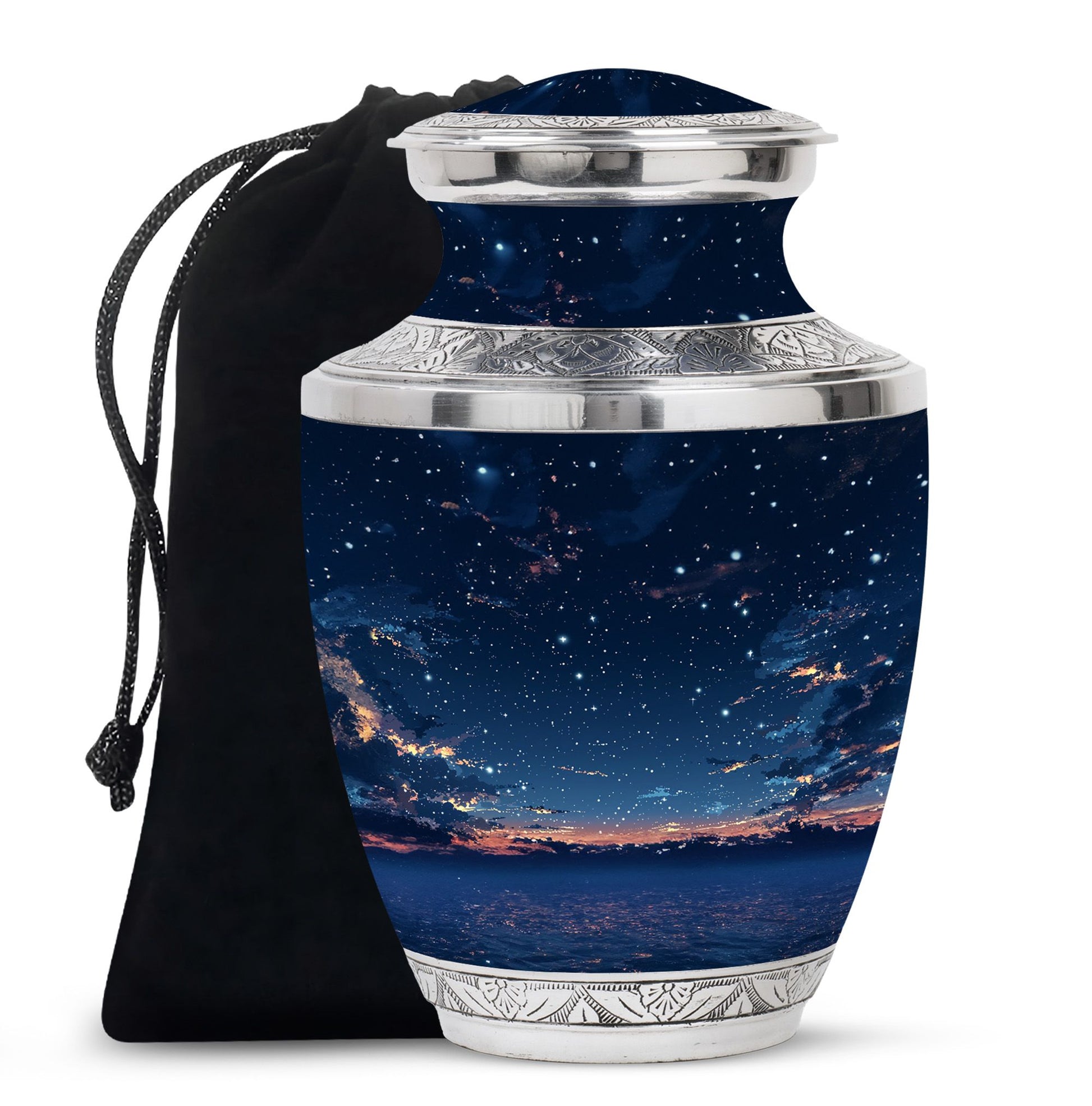 Starry Night Theme Large Urn 10 Inch