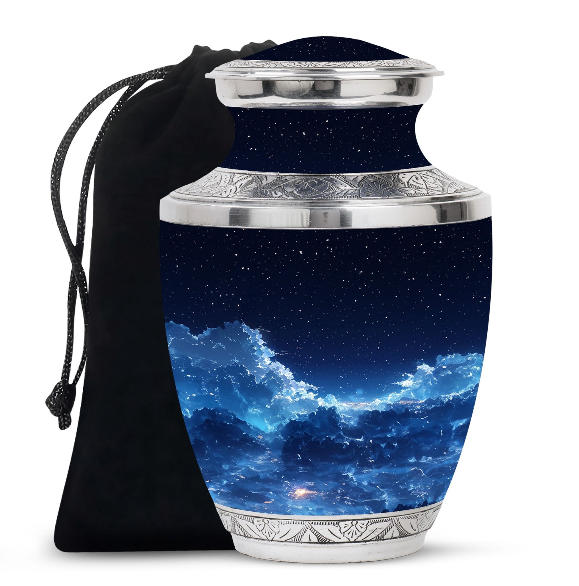 Starry Night Theme Large Urn 10 Inch