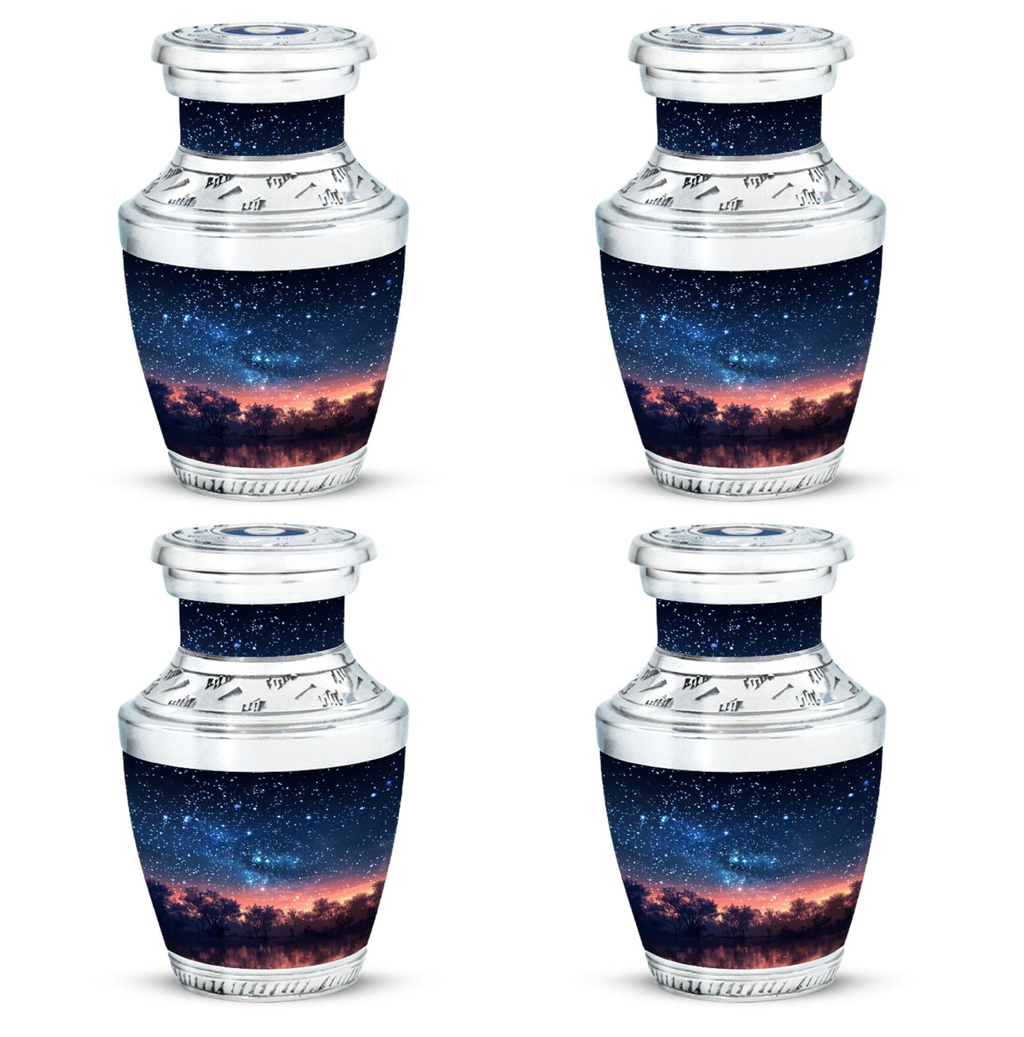 Starry Night Theme 3 Inch Keepsake Pack of 4