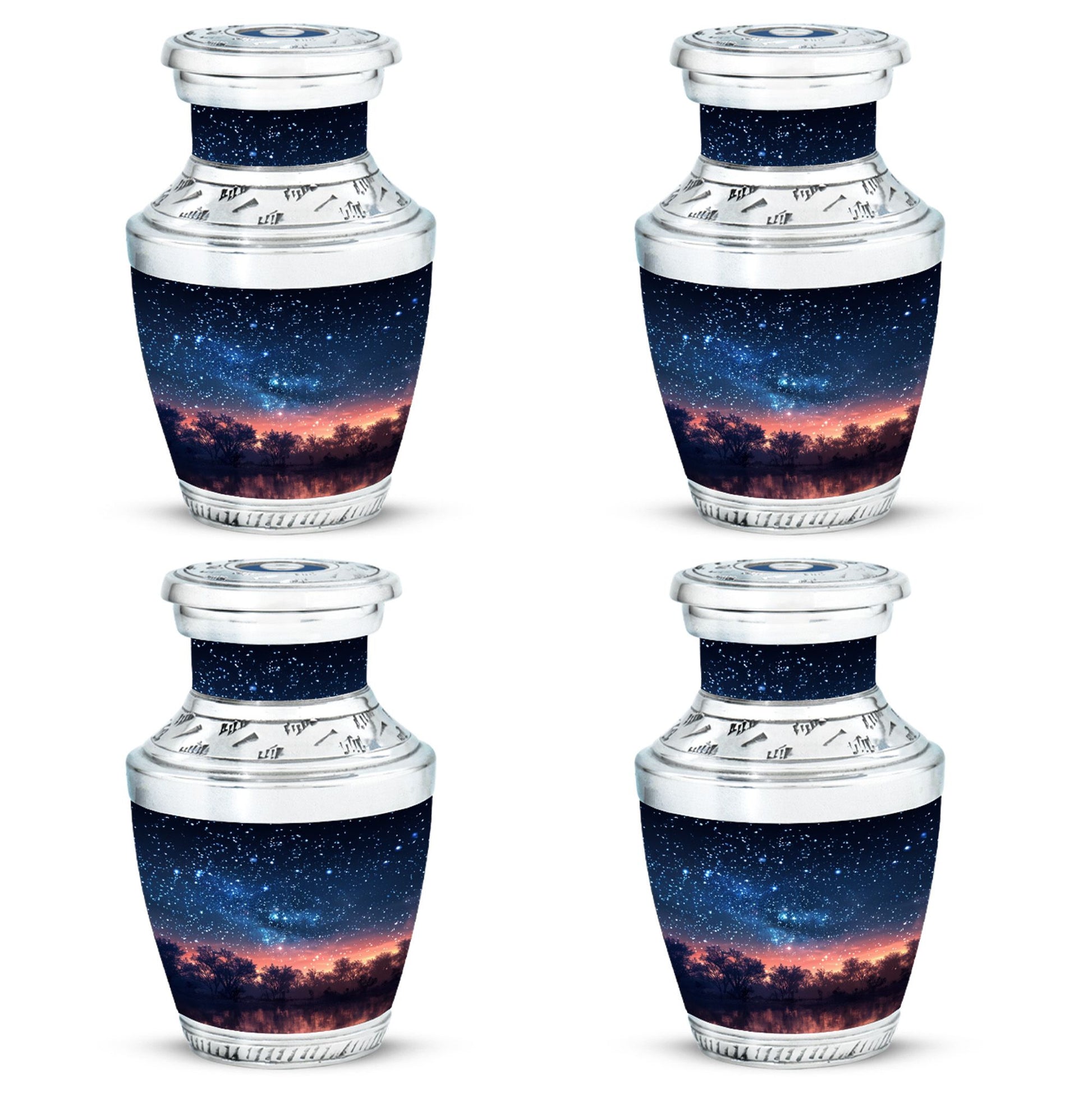 Starry Night Theme 3 Inch Keepsake Pack of 4