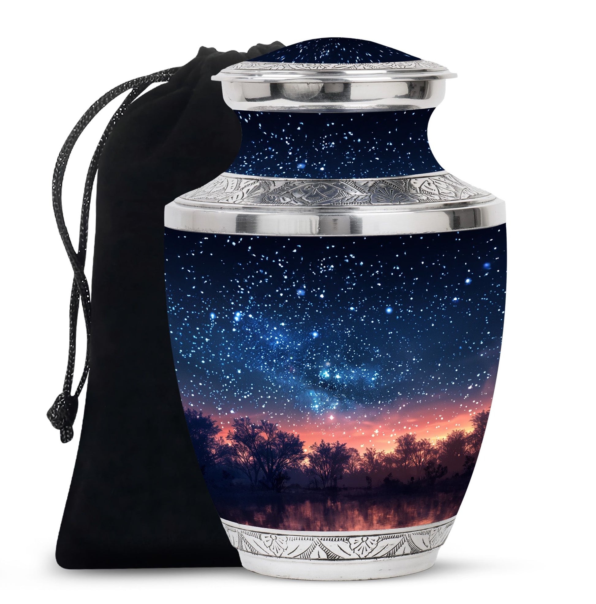 Starry Night Theme Large Urn 10 Inch