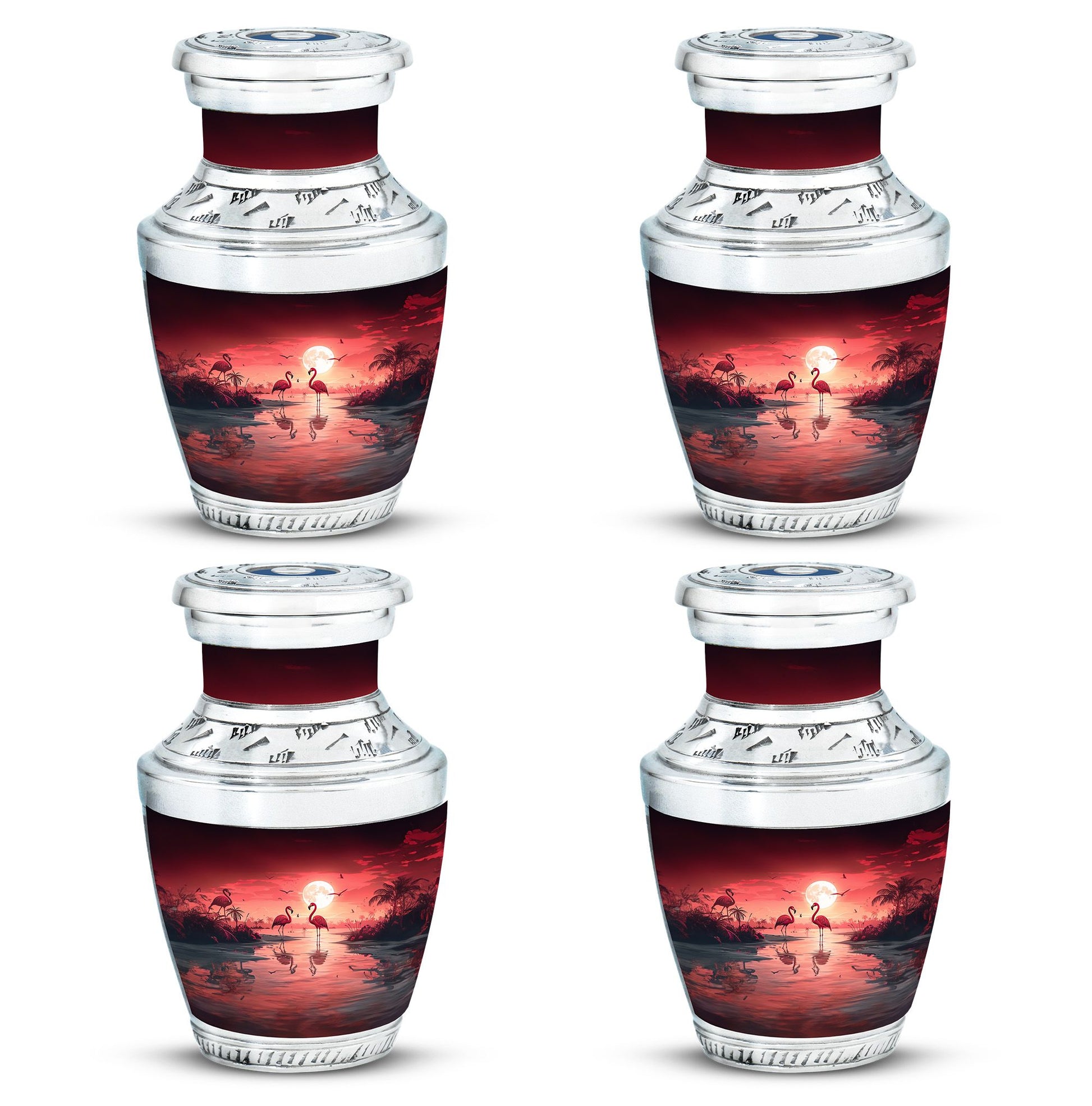 Flamingo Theme 3 Inch Keepsake Pack of 4