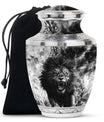 Lion Theme Large Urn 10 Inch