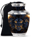 Lion Theme Large Urn 10 Inch