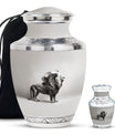 Lion Theme Large Urn With 1 Keepsake Urn