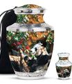Panda Theme Large Urn With 1 Keepsake Urn