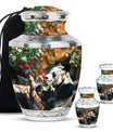 Panda Theme Large Urn With 2 Keepsake Urn