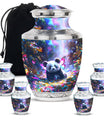 Panda Theme Large Urn With 4 Keepsake Urn