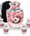 Panda Theme Large Urn With 4 Keepsake Urn