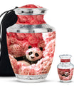 Panda Theme Large Urn With 1 Keepsake Urn