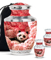 Panda Theme Large Urn With 2 Keepsake Urn