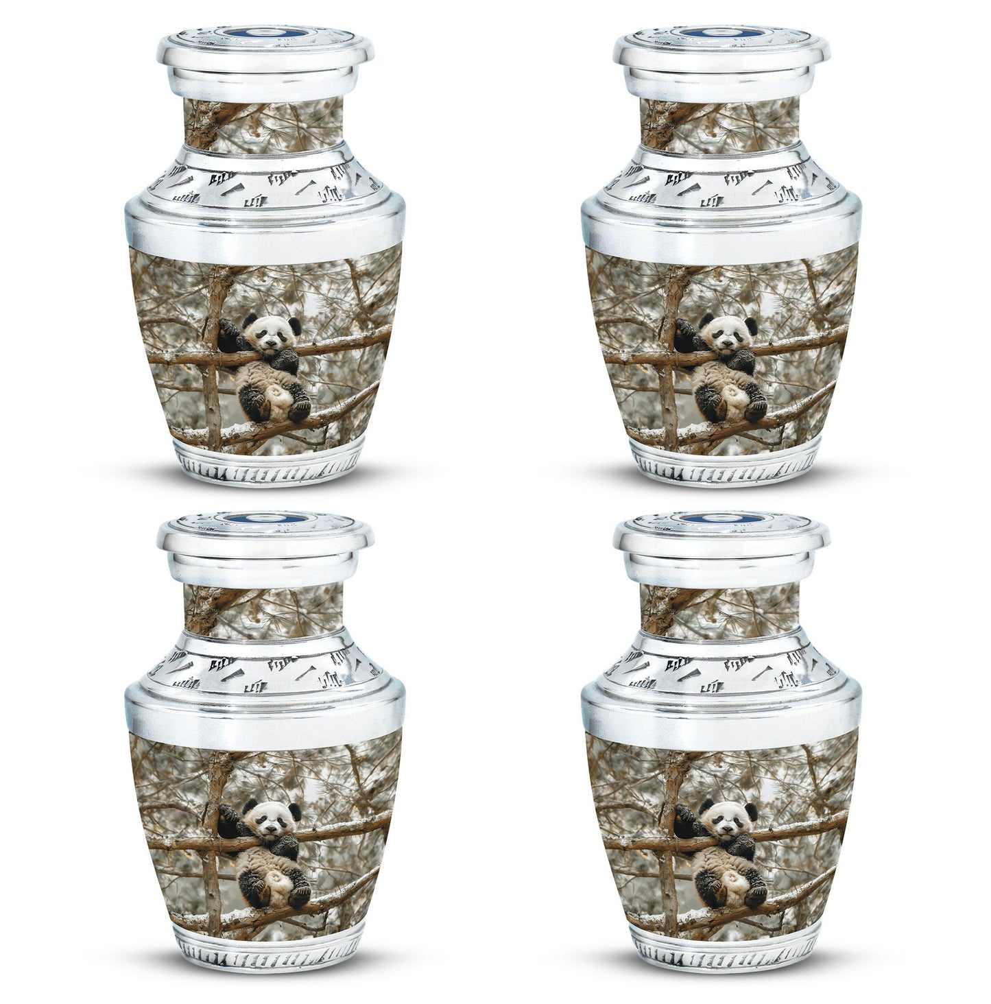 Panda Theme 3 Inch Keepsake Pack of 4