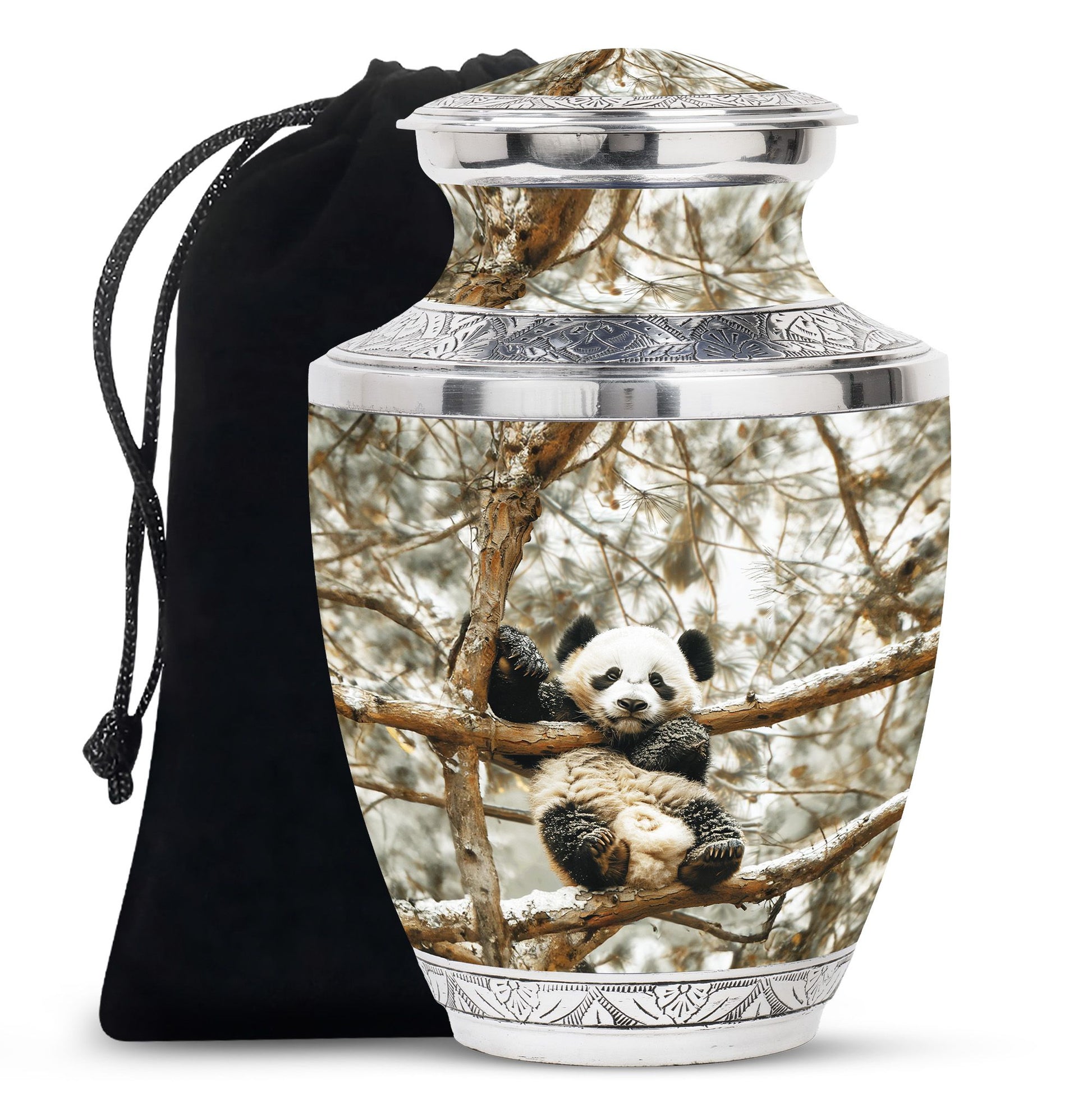 Panda Theme Large Urn 10 Inch