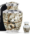 Panda Theme Large Urn With 1 Keepsake Urn
