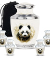 Panda Theme Large Urn With 4 Keepsake Urn