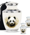 Panda Theme Large Urn With 2 Keepsake Urn