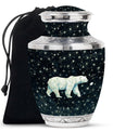 Polar Bear Theme Large Urn 10 Inch