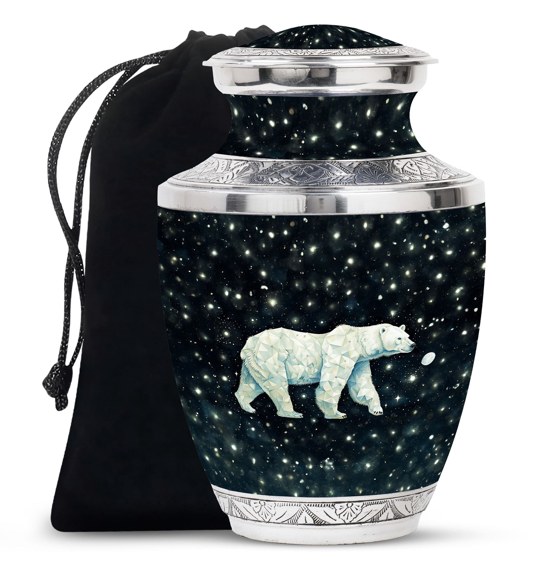 Polar Bear Theme Large Urn 10 Inch