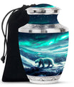 Polar Bear Theme Large Urn 10 Inch