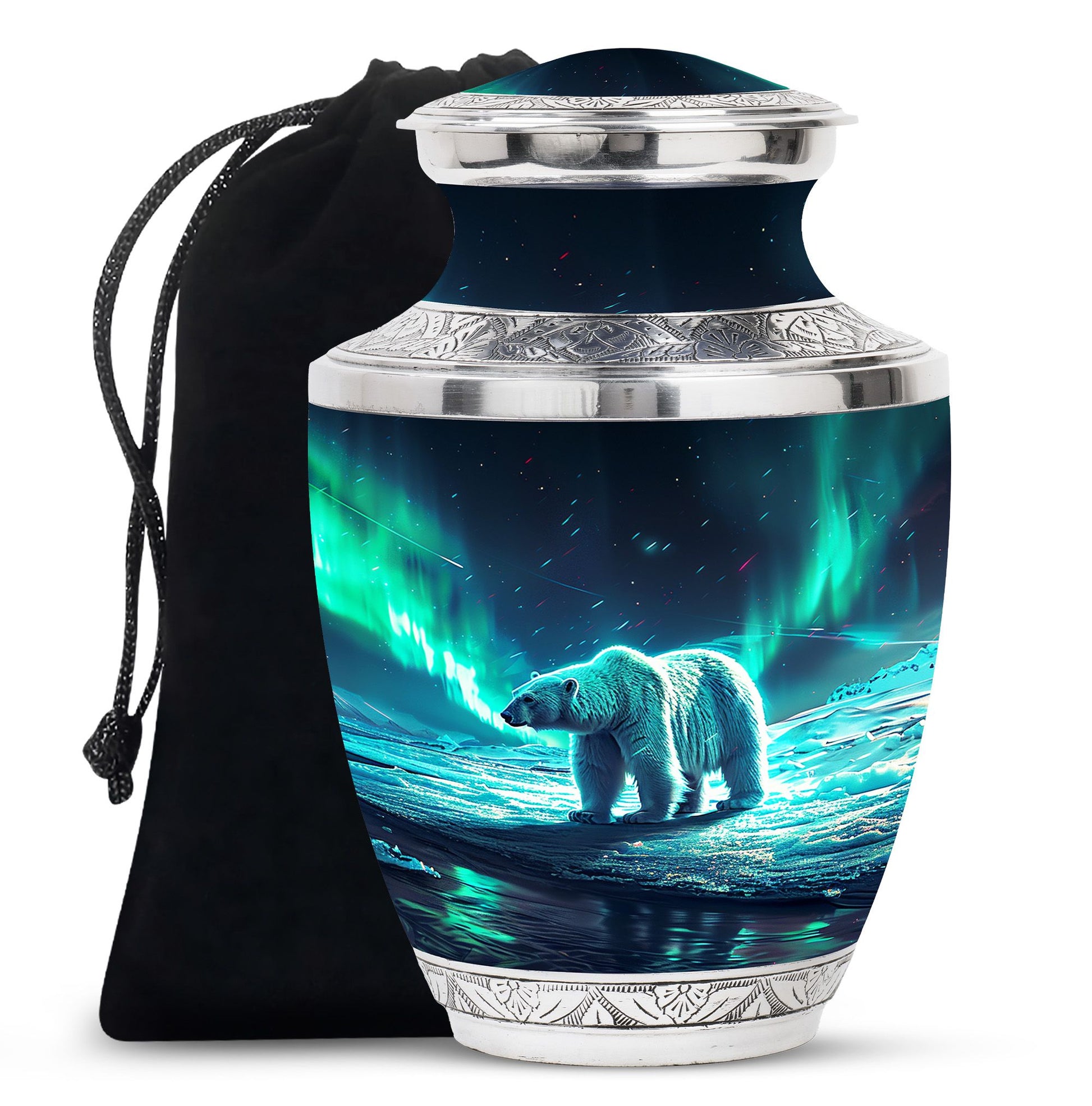 Polar Bear Theme Large Urn 10 Inch