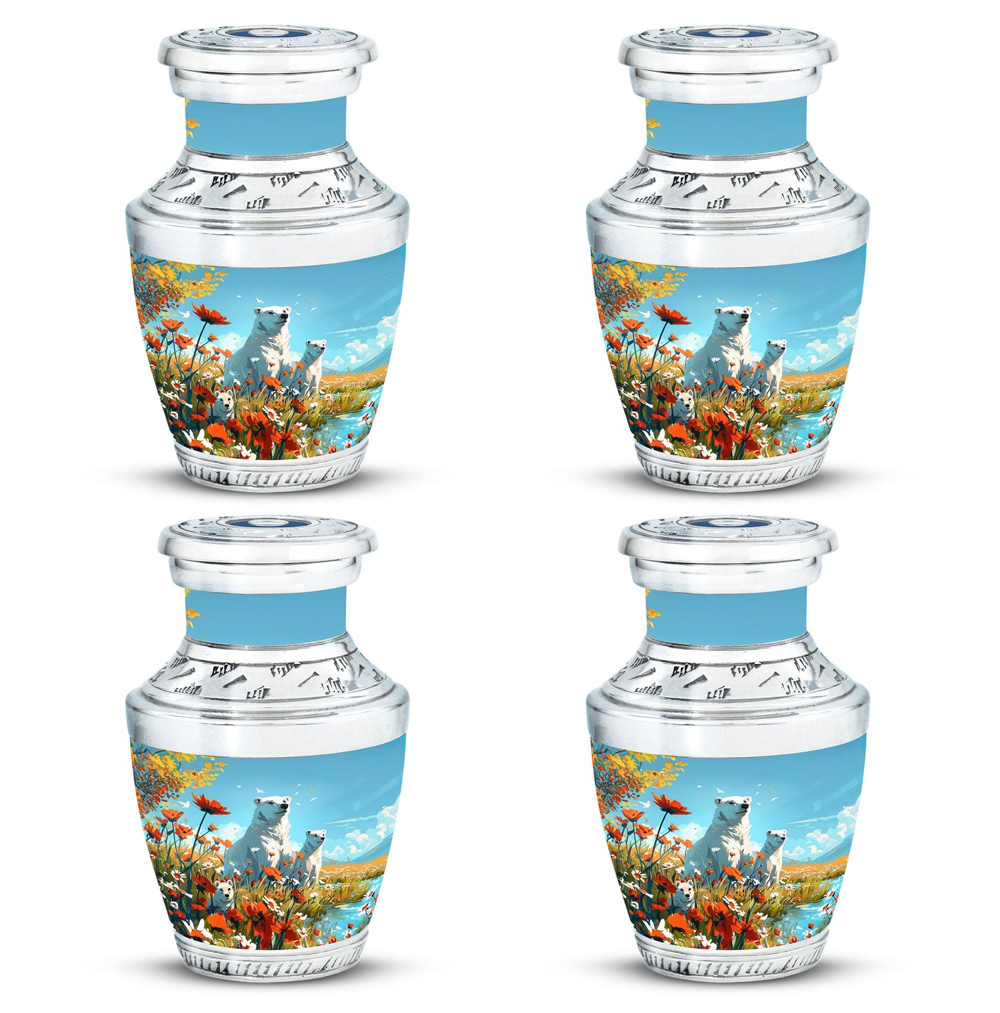 Polar Bear Theme 3 Inch Keepsake Pack of 4