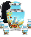 Polar Bear Theme Large Urn With 4 Keepsake Urn