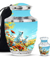 Polar Bear Theme Large Urn With 1 Keepsake Urn