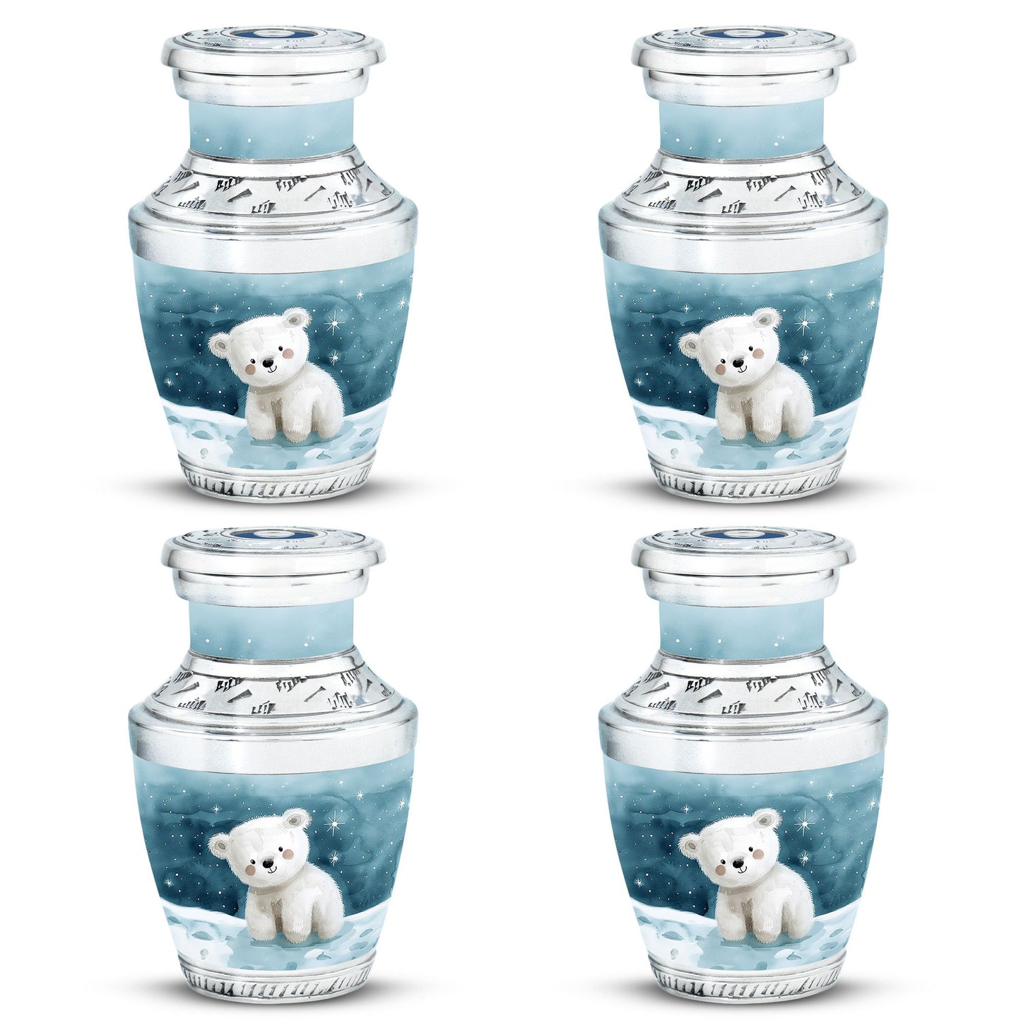 Polar Bear Theme 3 Inch Keepsake Pack of 4