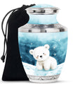 Polar Bear Theme Large Urn 10 Inch