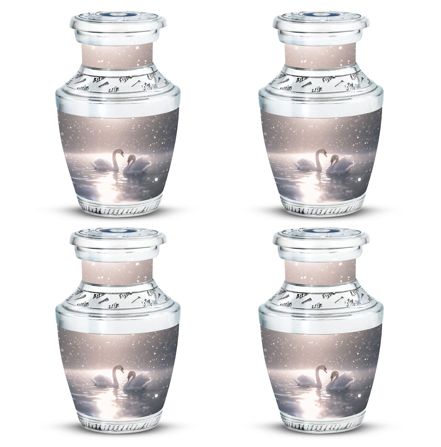 Swan Theme 3 Inch Keepsake Pack of 4