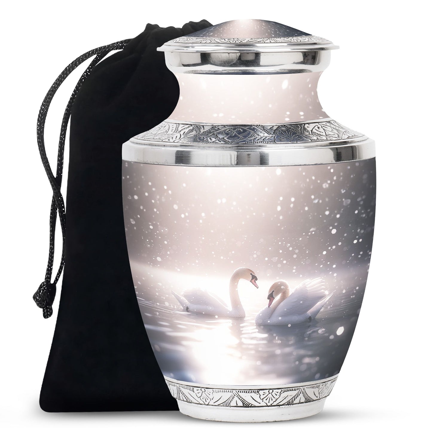 Swan Theme Large Urn 10 Inch