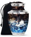 Swan Theme Large Urn 10 Inch