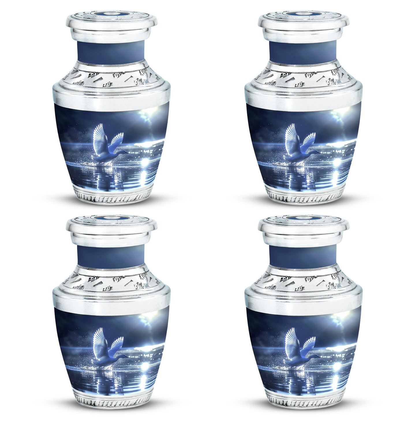 Swan Theme 3 Inch Keepsake Pack of 4