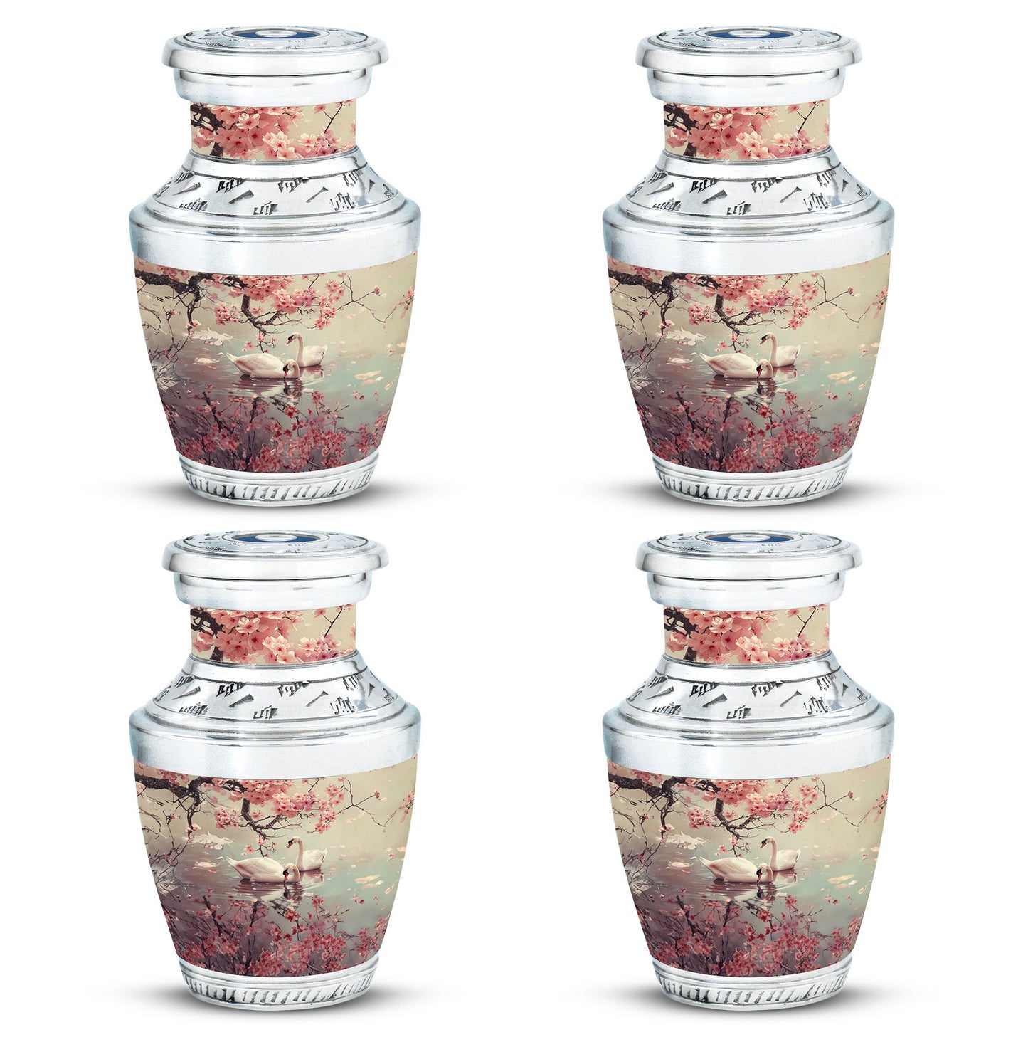 Swan Theme 3 Inch Keepsake Pack of 4