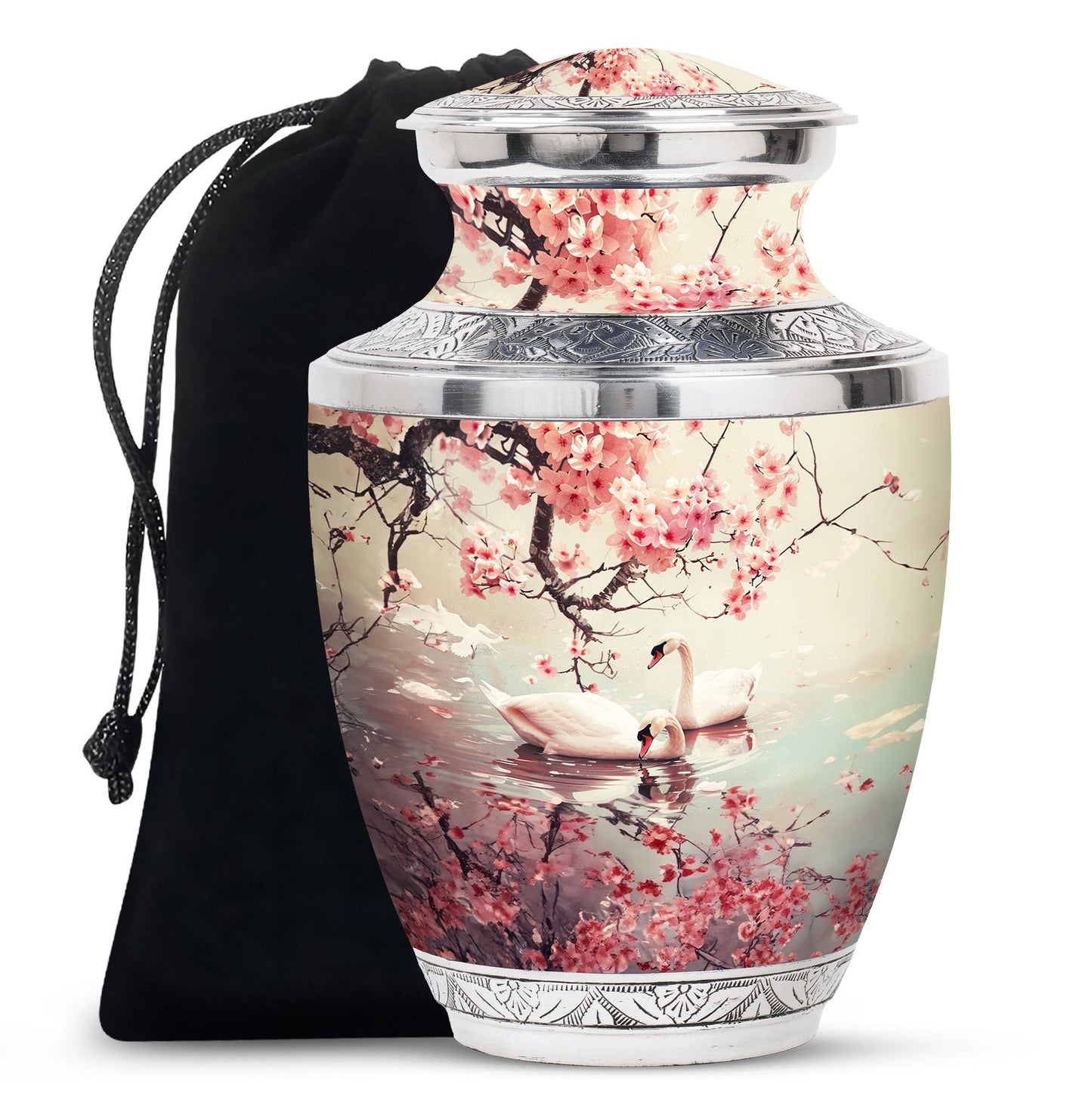 Swan Theme Large Urn 10 Inch