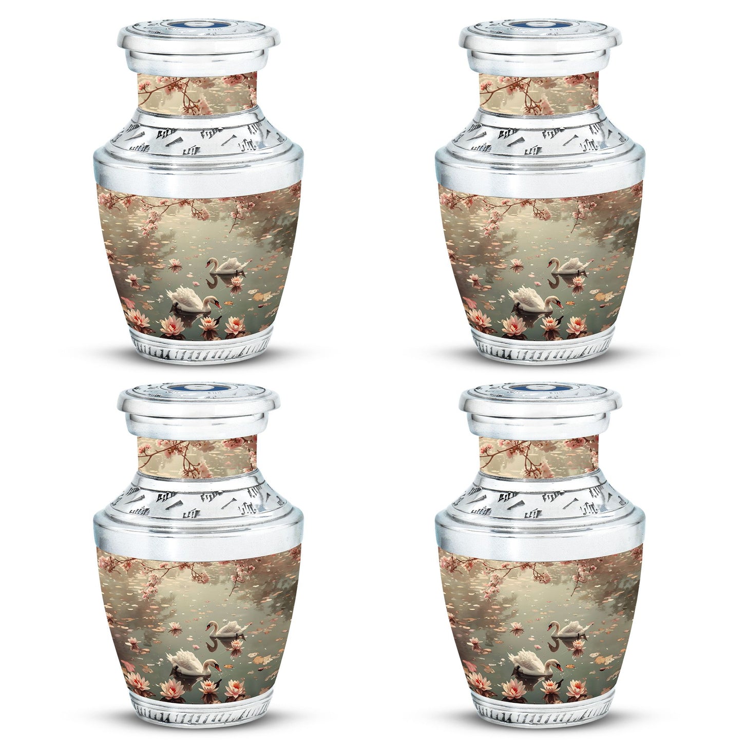 Swan Theme 3 Inch Keepsake Pack of 4