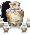Swan Theme Large Urn With 4 Keepsake Urn