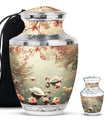 Swan Theme Large Urn With 1 Keepsake Urn