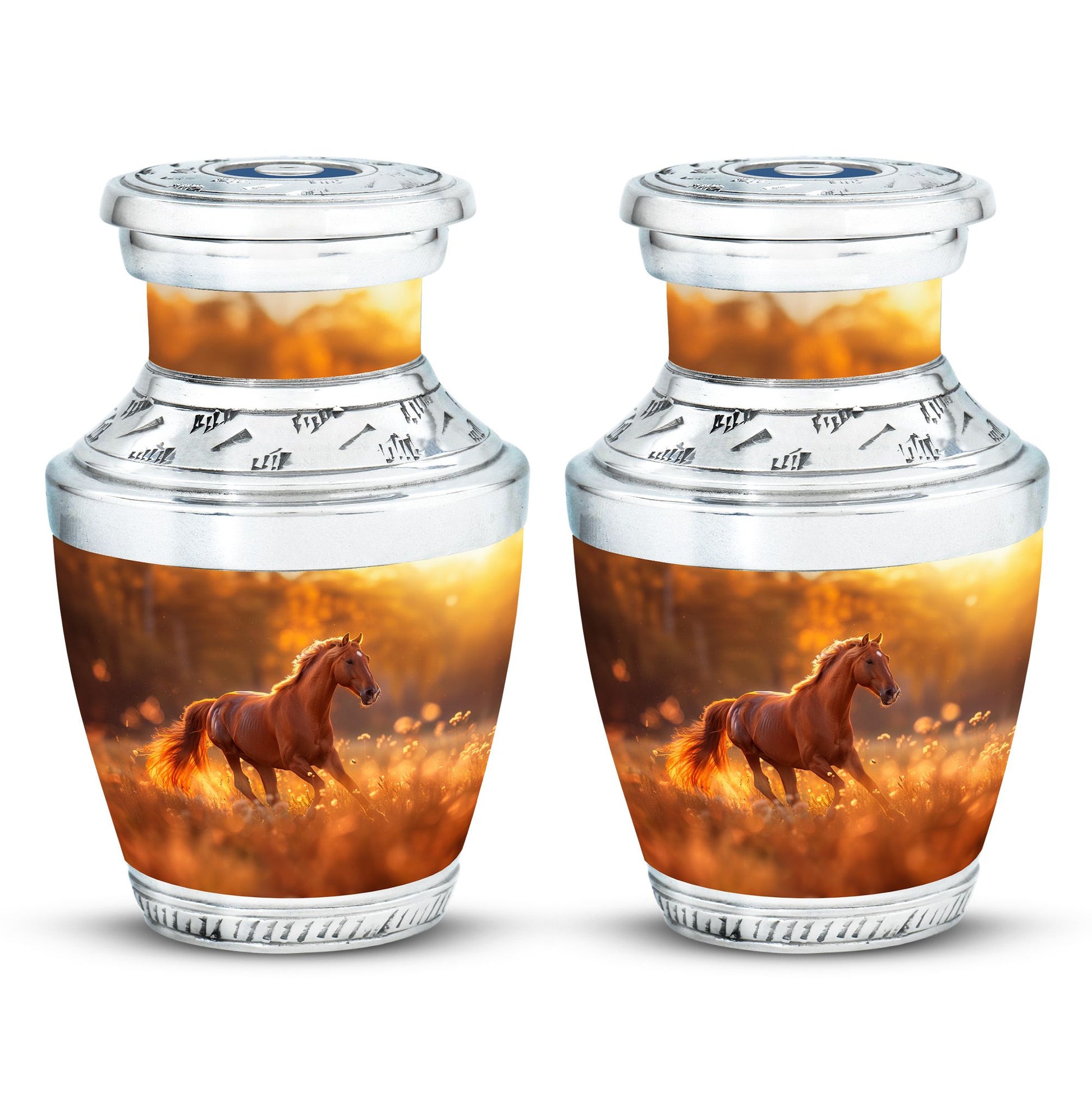 Runing Horse Theme 3 Inch Keepsake Pack of 2