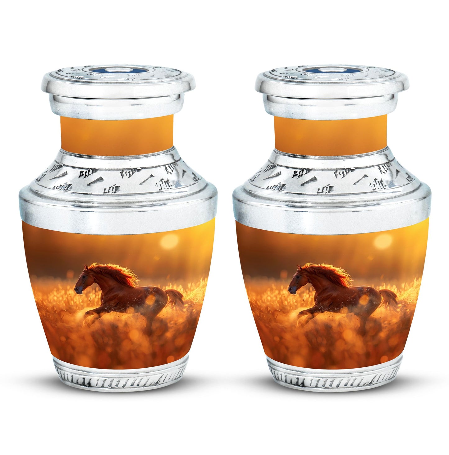 Runing Horse Theme 3 Inch Keepsake Pack of 2