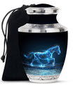 Runing Horse Theme Large Urn 10 Inch