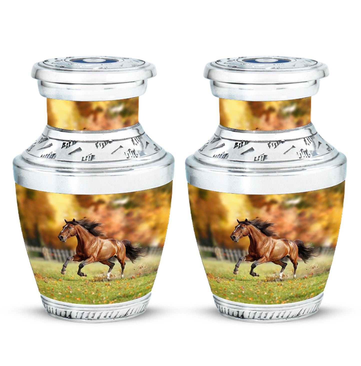 Runing Horse Theme 3 Inch Keepsake Pack of 2