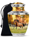Runing Horse Theme Large Urn 10 Inch